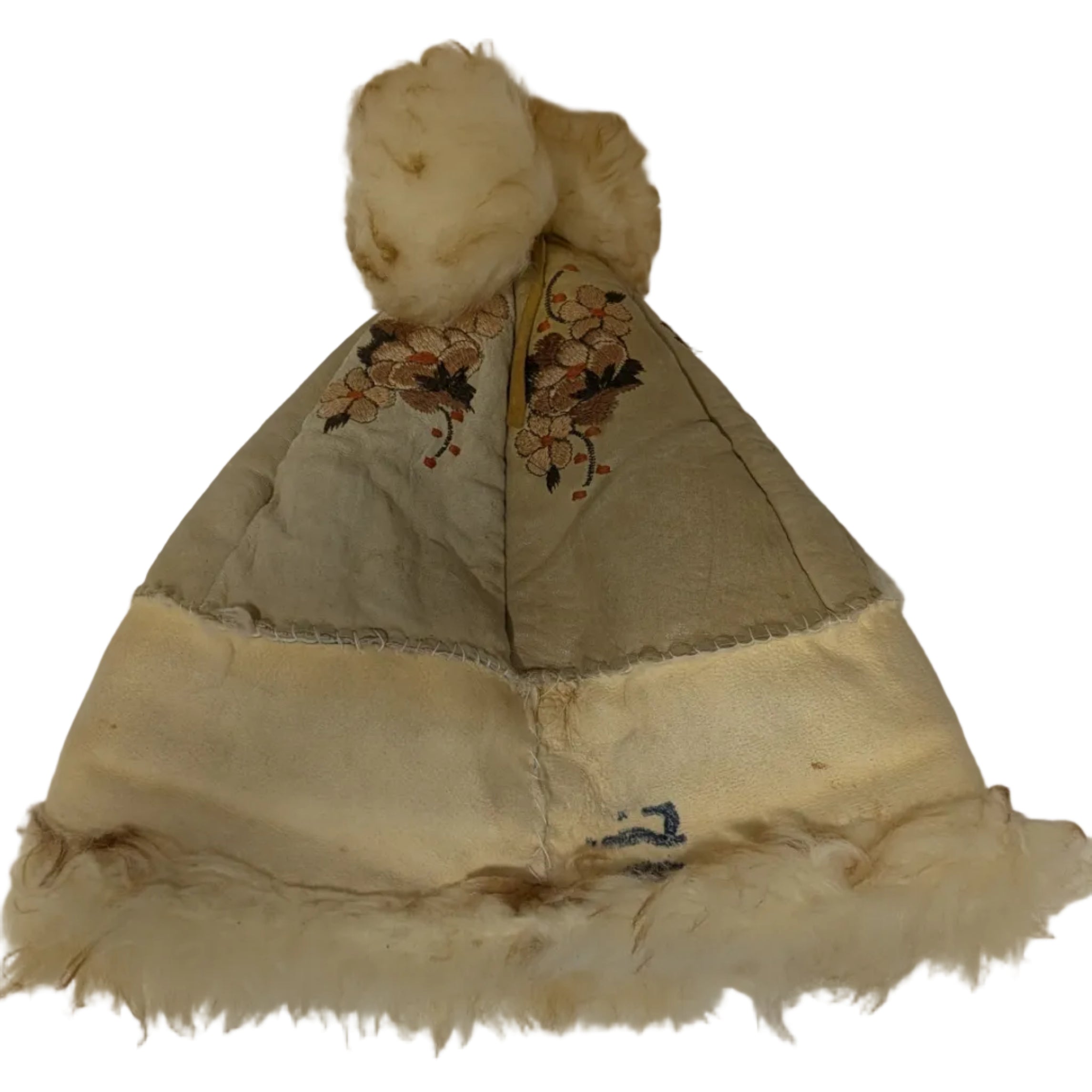 Vintage Leather & Sheepskin Women's Hat