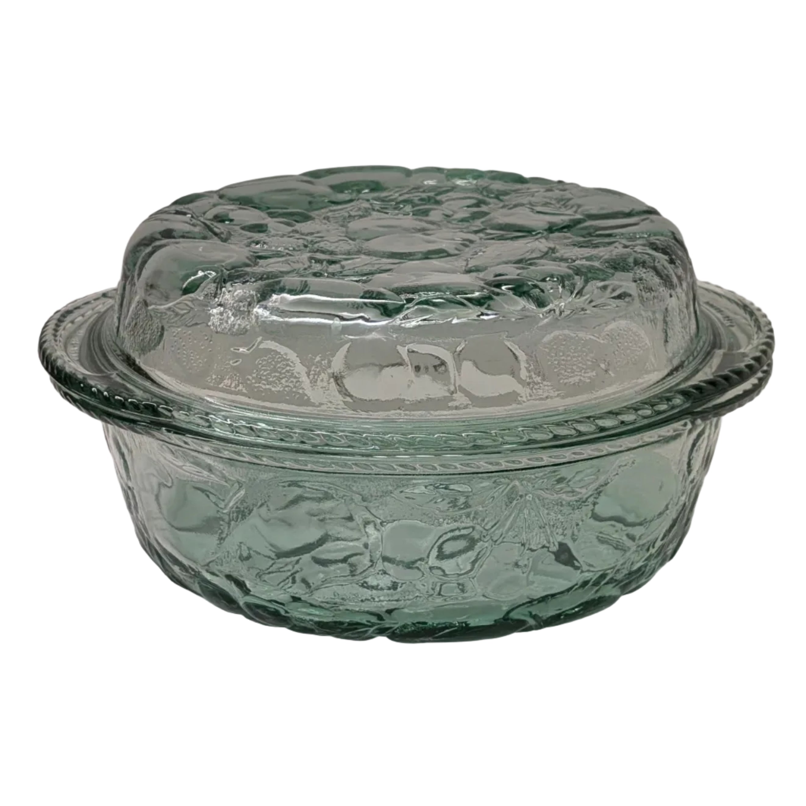 Vintage Libbey Orchard Fruit 2-in-1 Casserole Dish