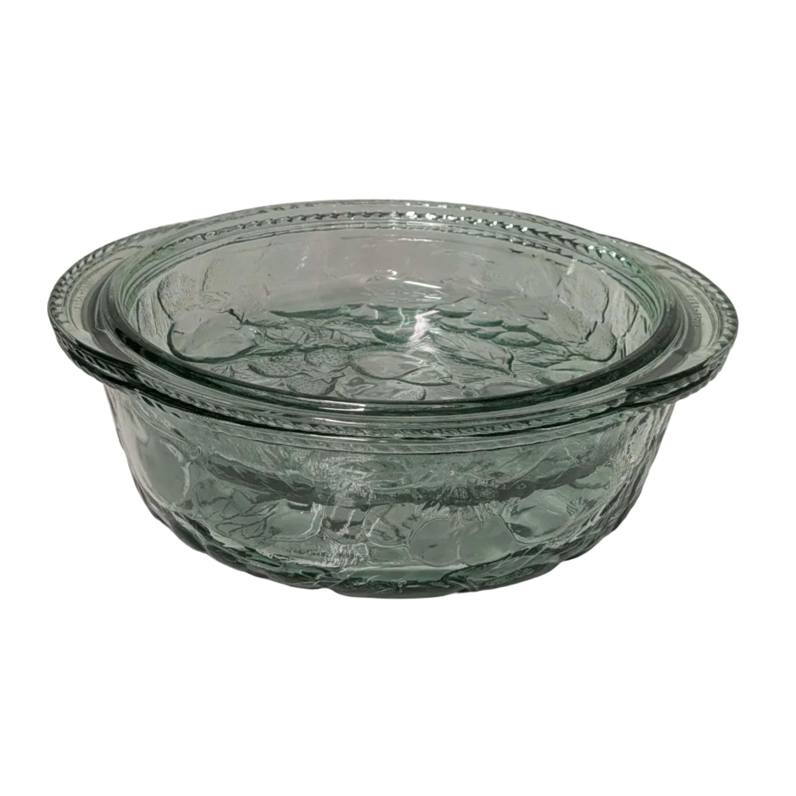 Vintage Libbey Orchard Fruit 2-in-1 Casserole Dish