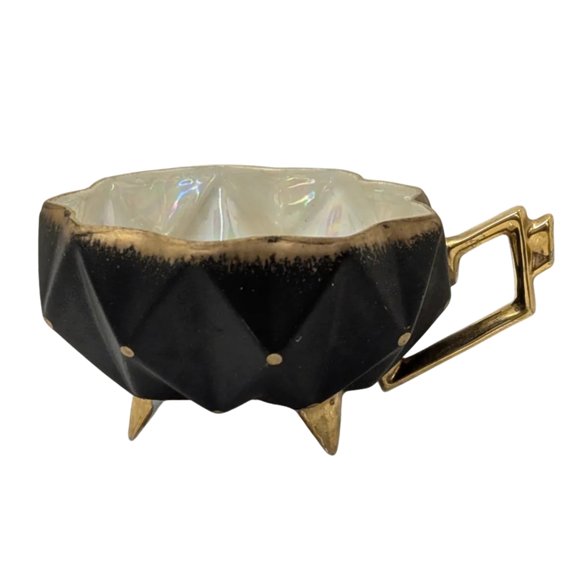 Vintage Lusterware Diamond Teacup - Japan