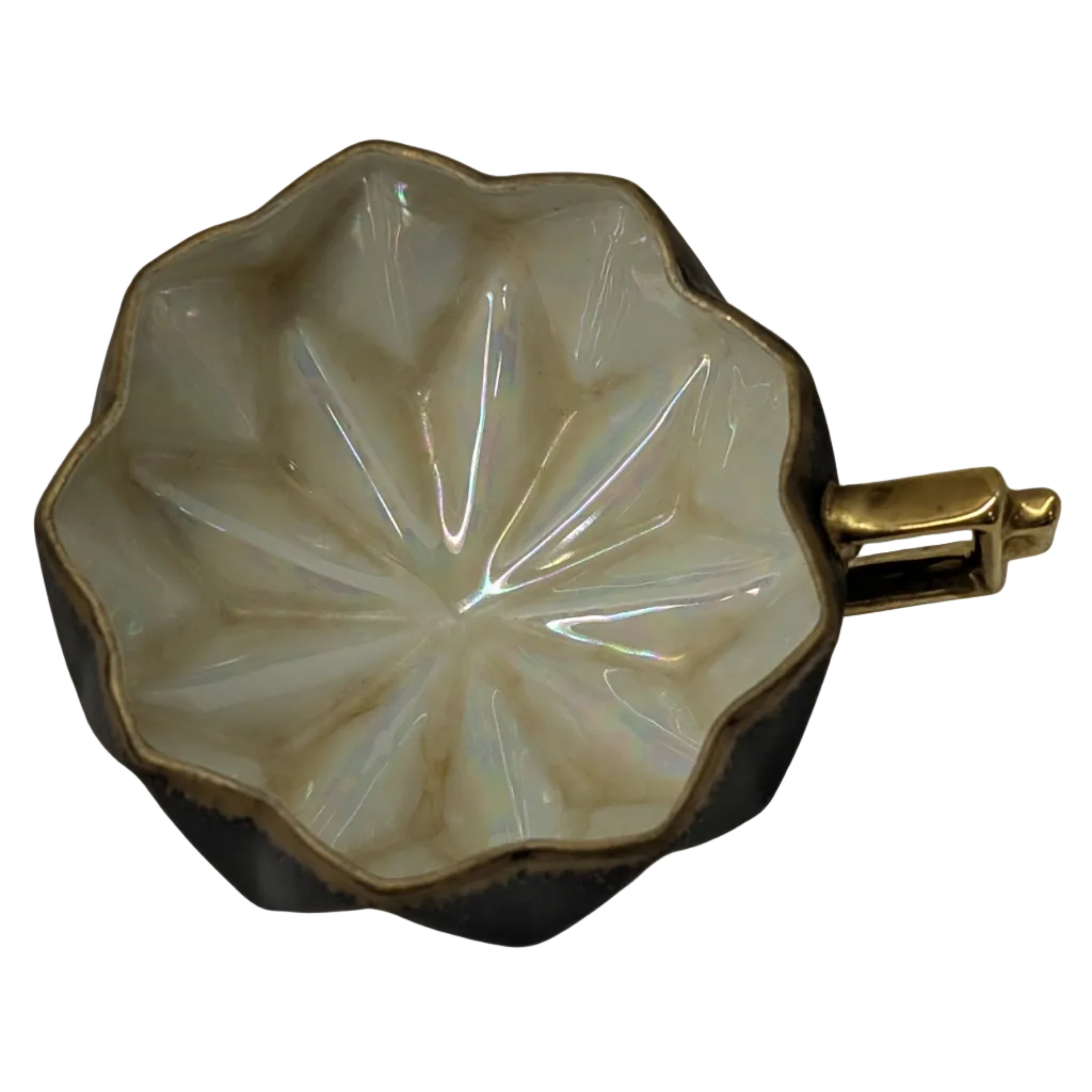 Vintage Lusterware Diamond Teacup - Japan