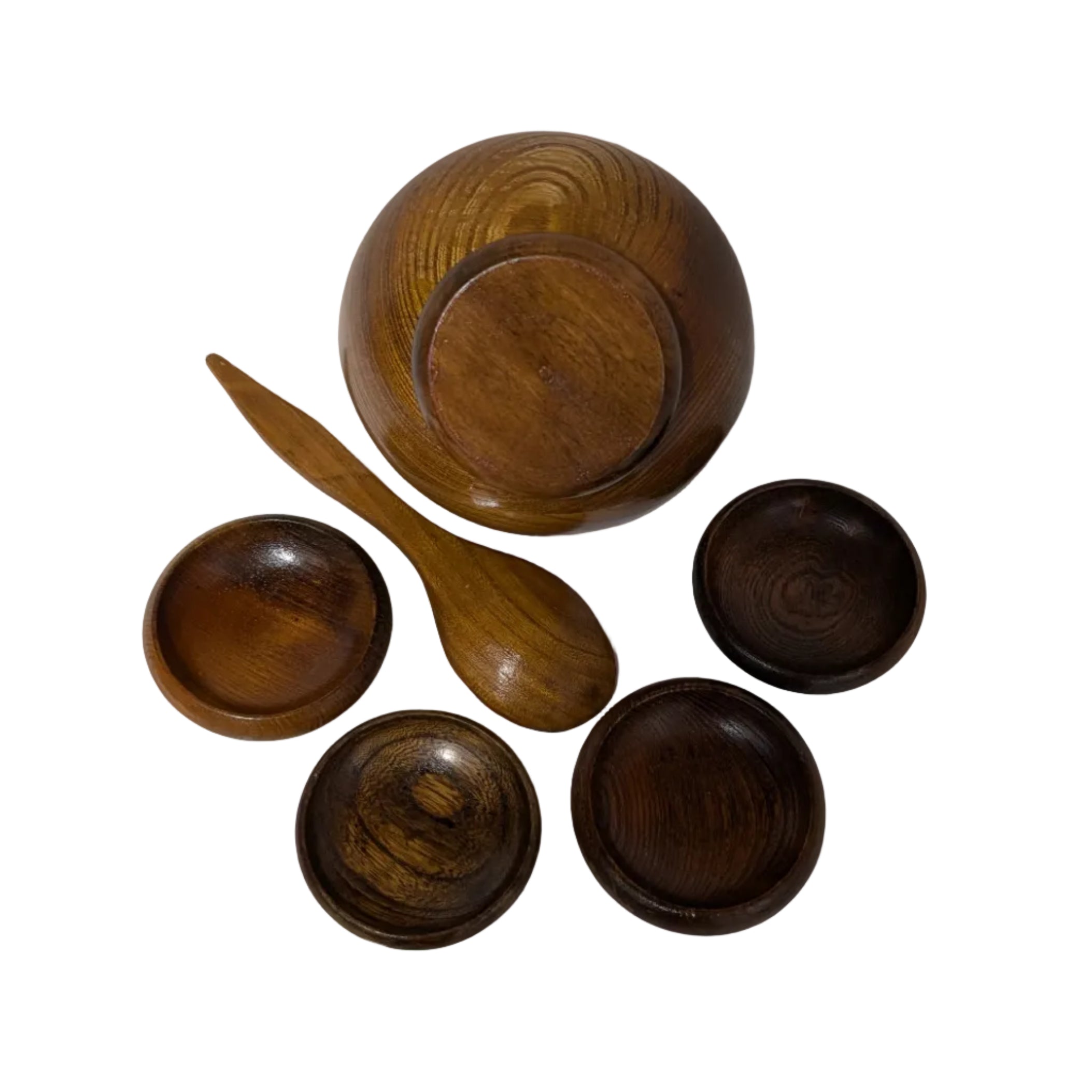 Vintage MCM Wooden Serving Set