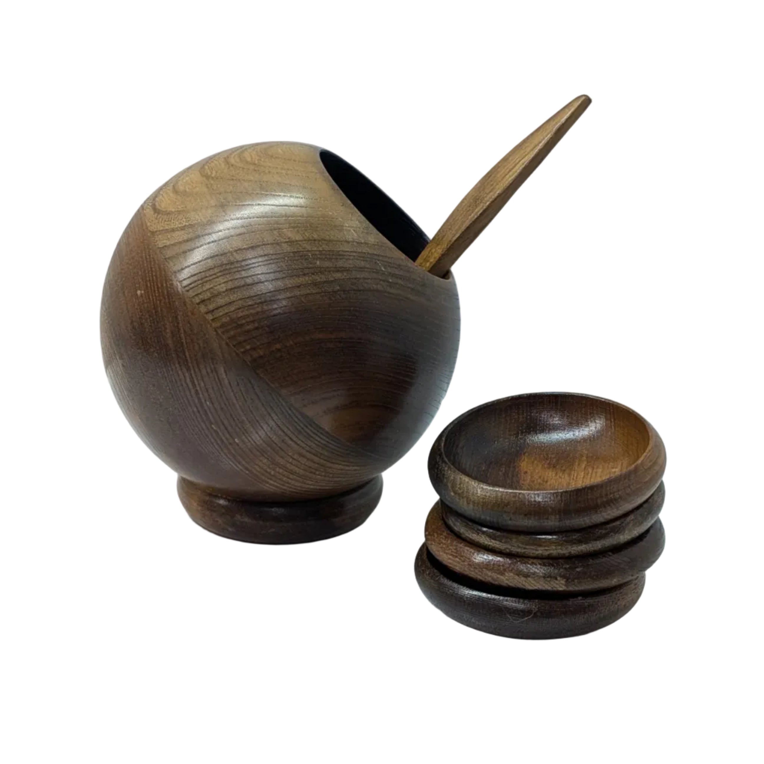 Vintage MCM Wooden Serving Set