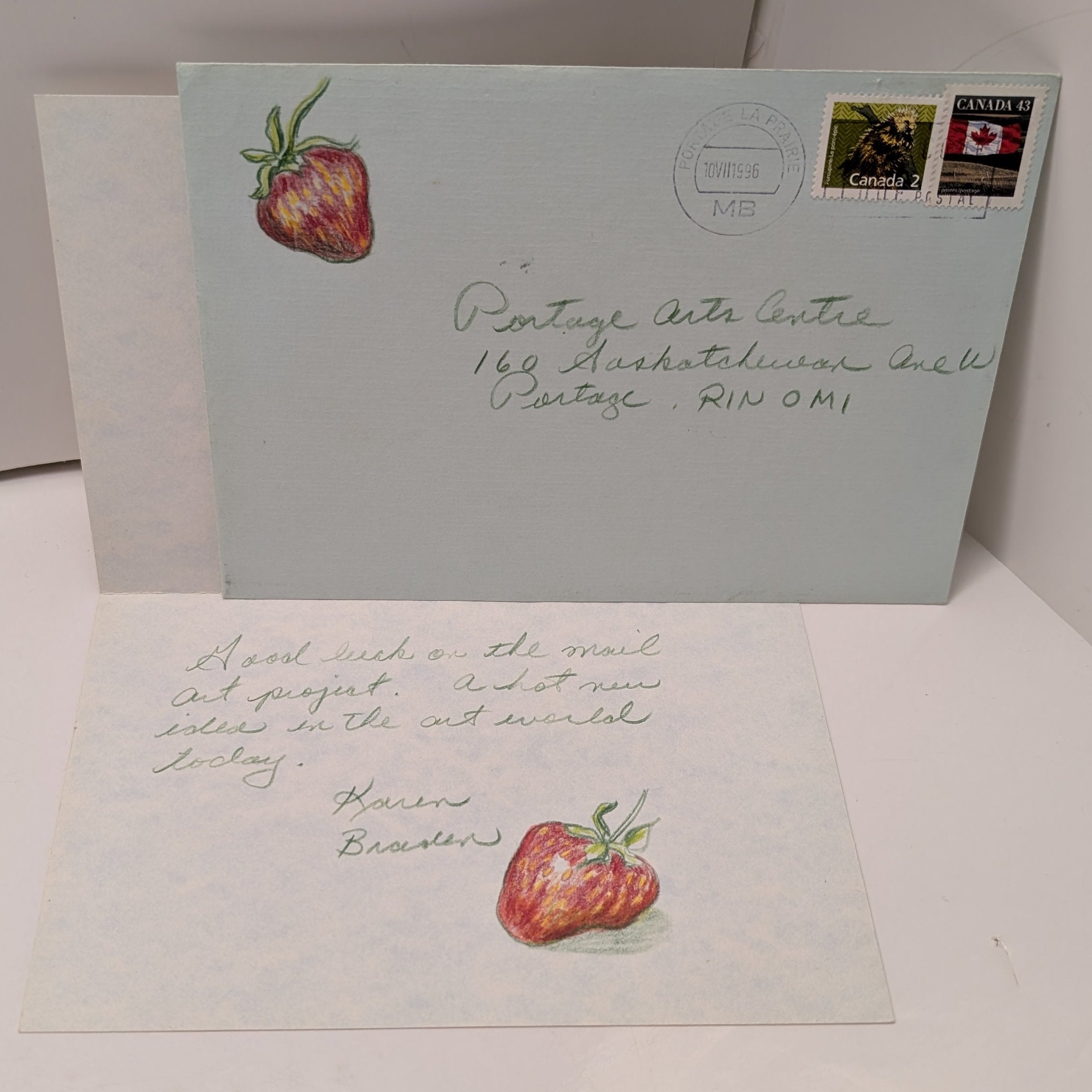 Vintage Mail Art Card by Karen Braden