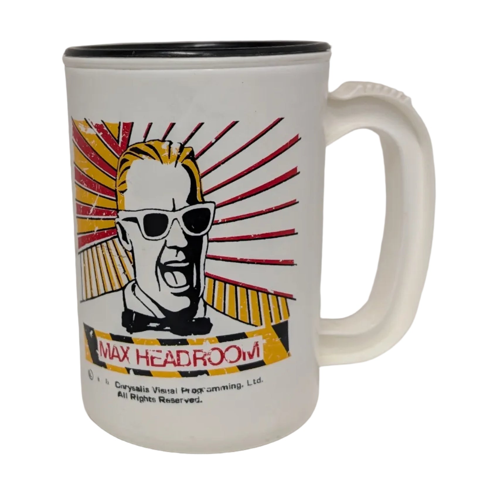 Vintage Max Headroom Plastic Mug