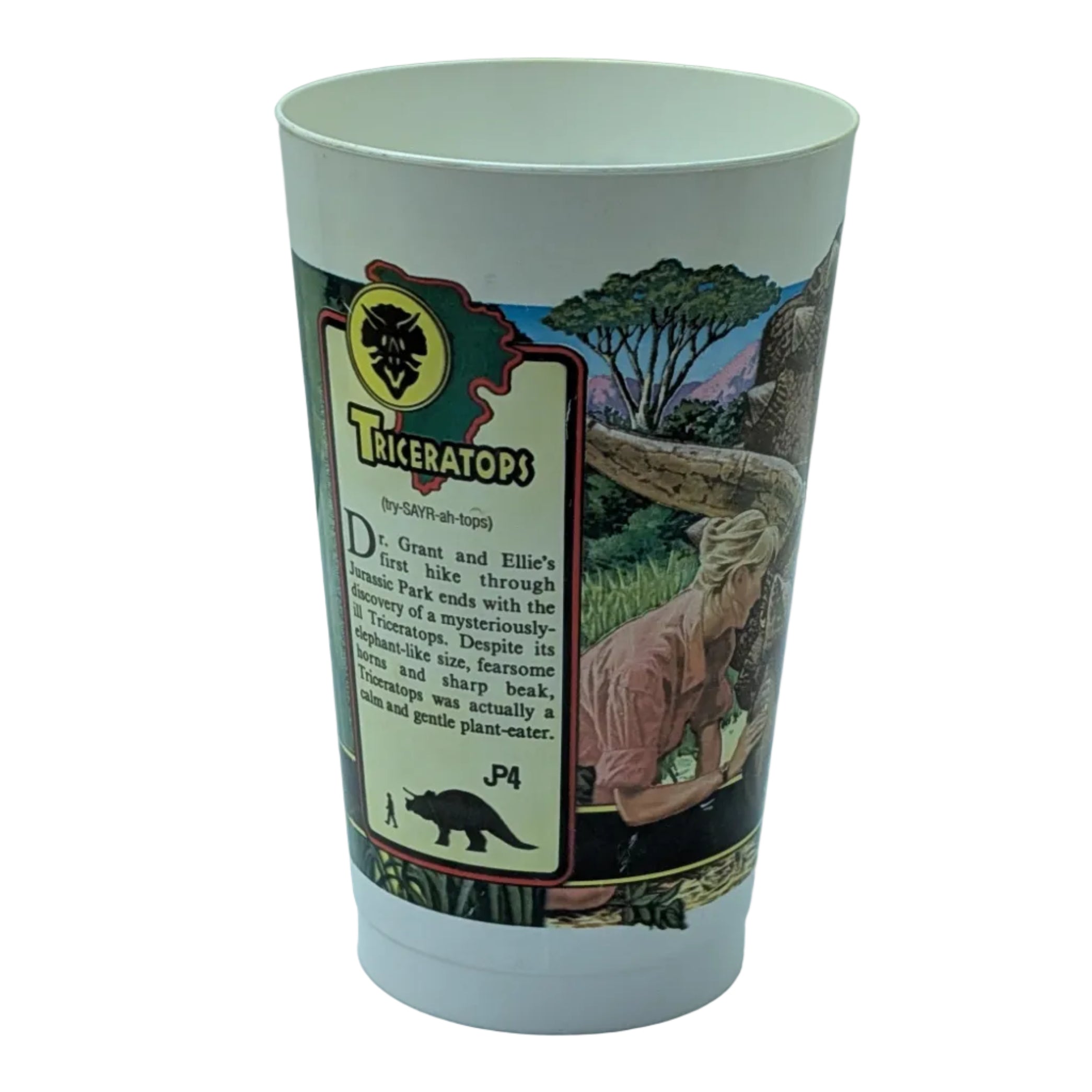 Vintage McDonald's Jurassic Park "Triceratops" Plastic Cup