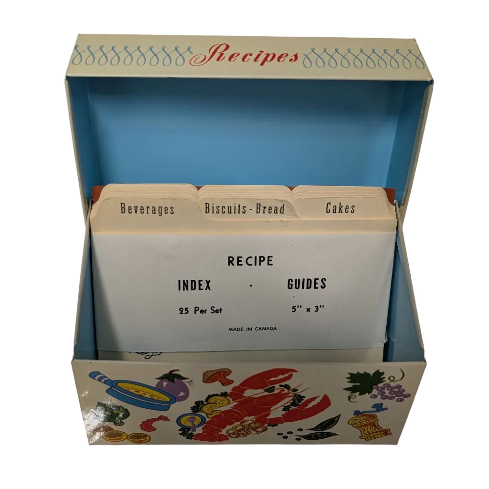 Vintage Ohio Art Recipe Tin Box