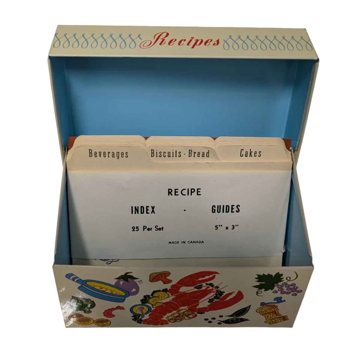 Vintage Ohio Art Recipe Tin Box