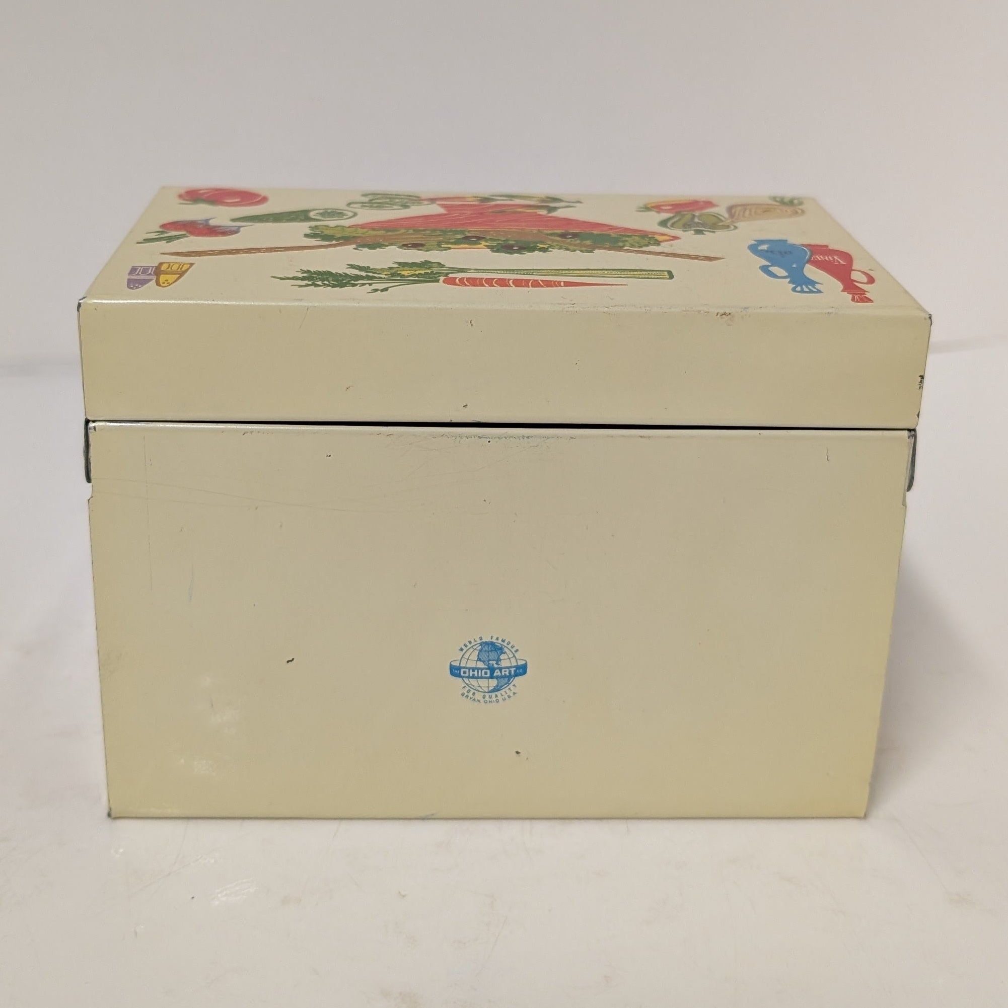 Vintage Ohio Art Recipe Tin Box