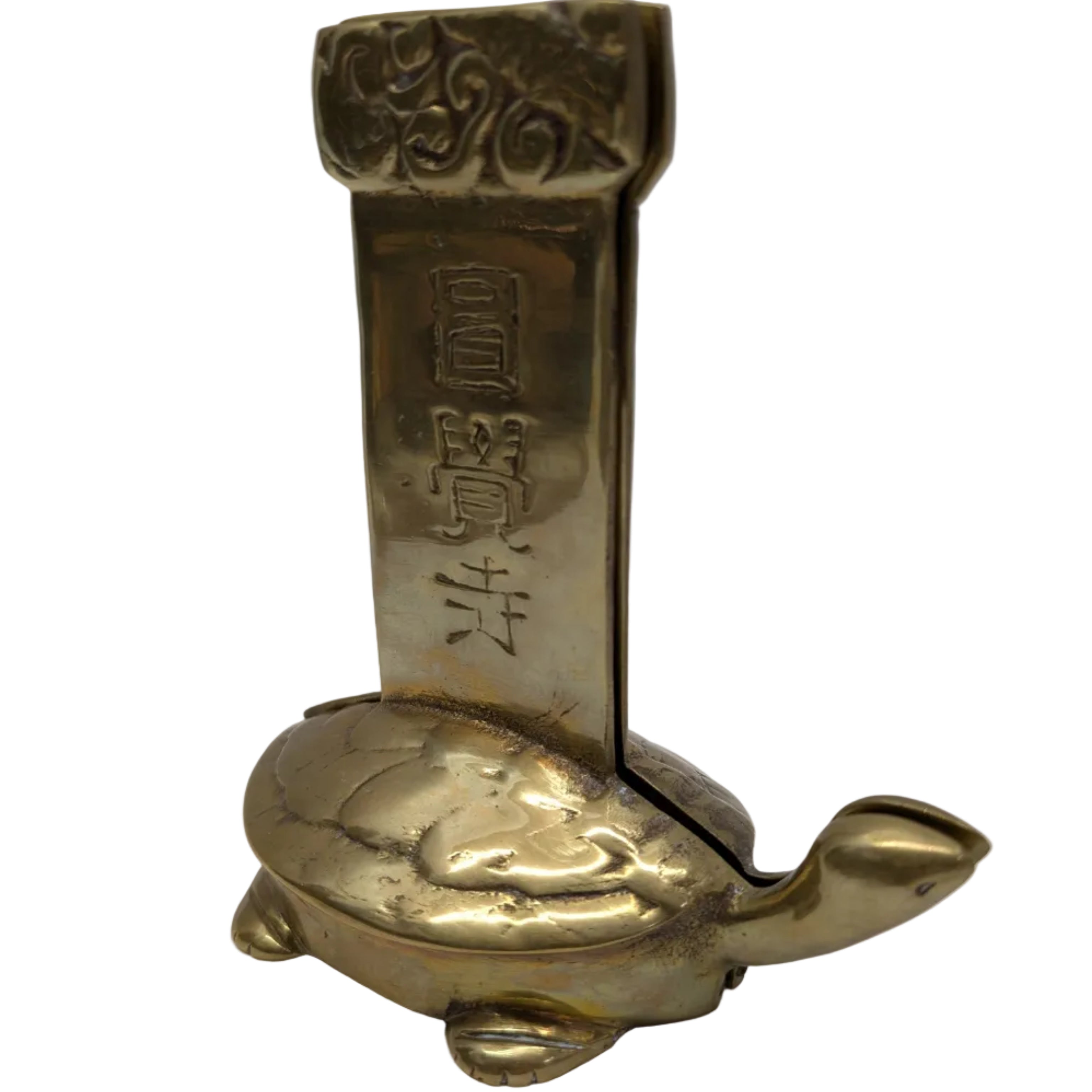 Vintage Oriental Style Brass Turtle Bookends