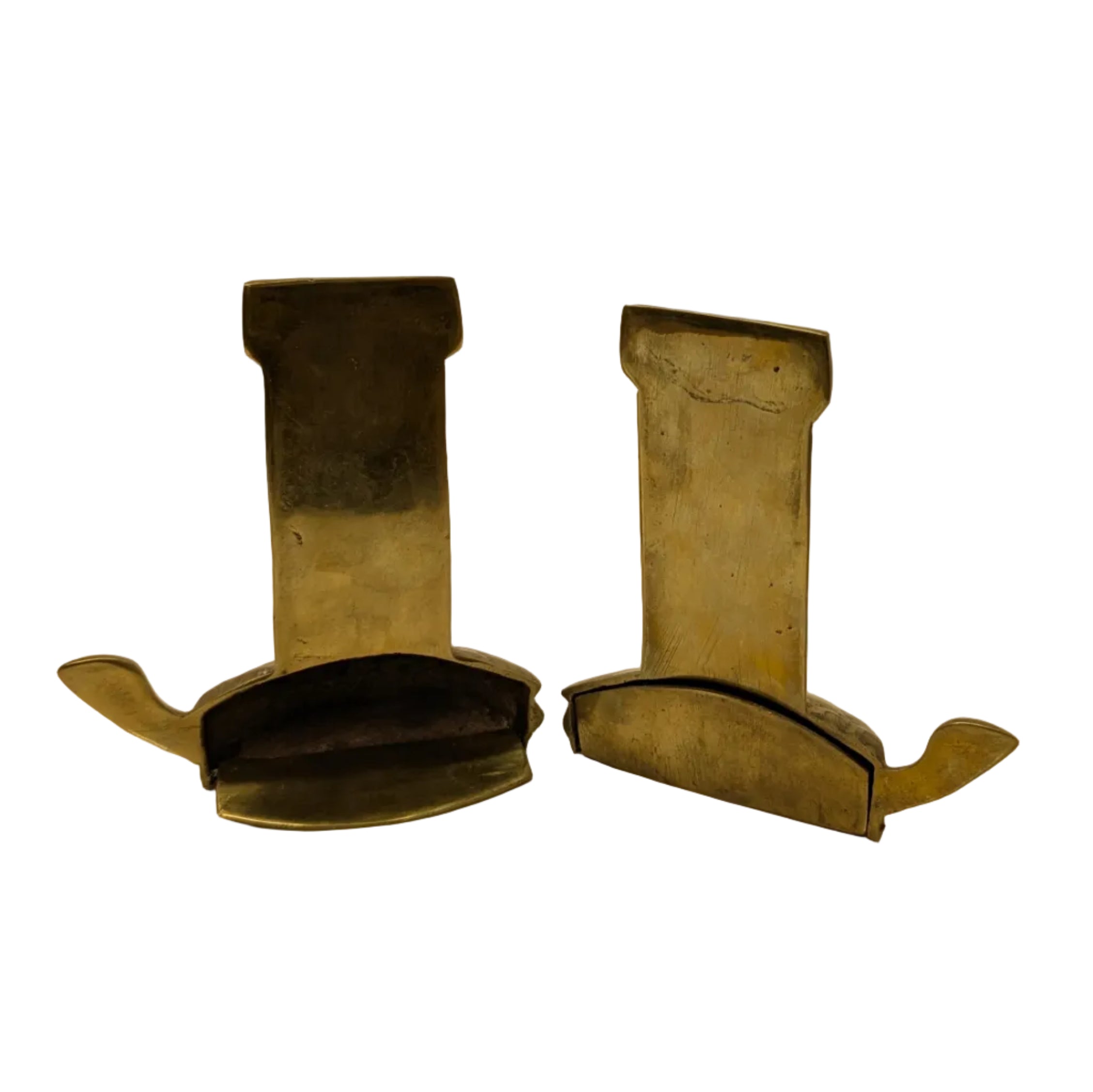 Vintage Oriental Style Brass Turtle Bookends