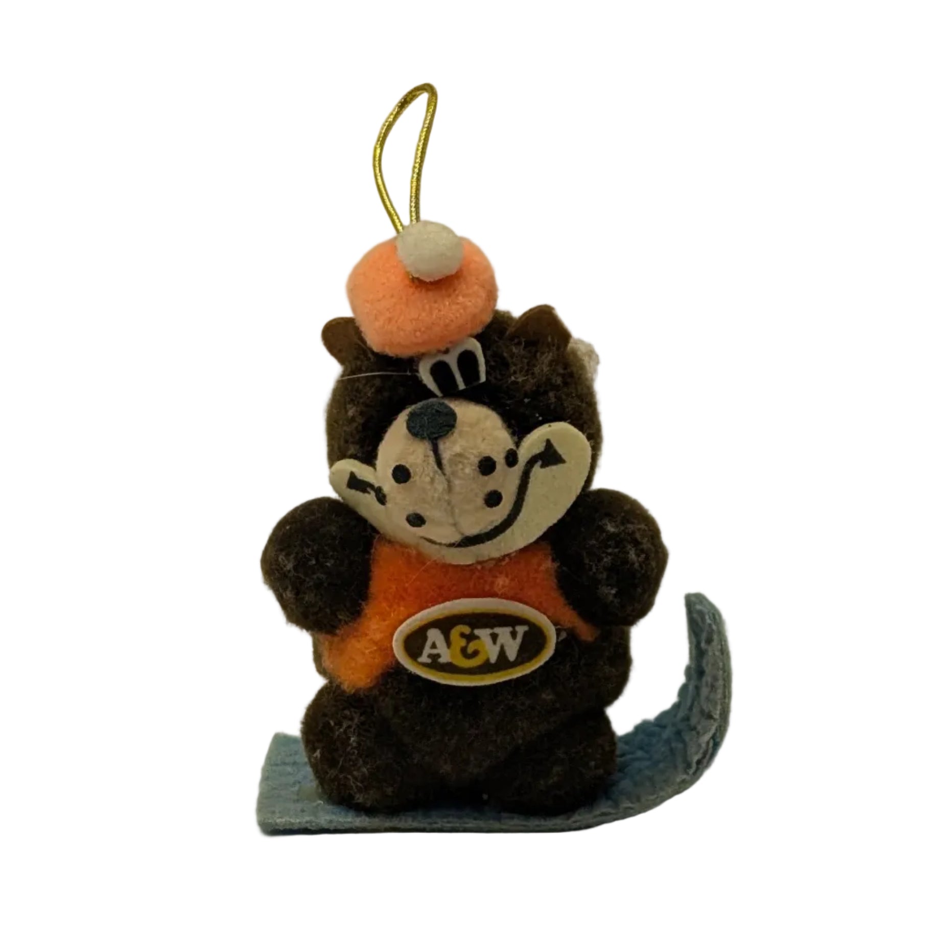 Vintage Ornament - The Great A&W Root Bear on Snowboard 