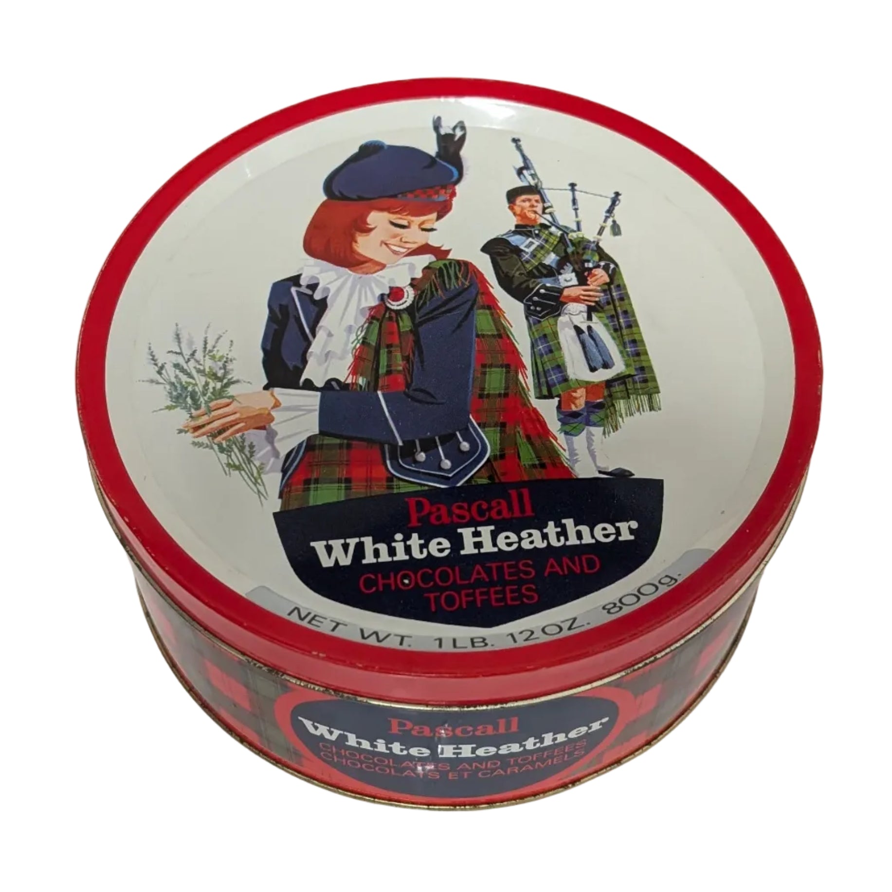Vintage Pascall White Heather Chocolates & Toffees Tin