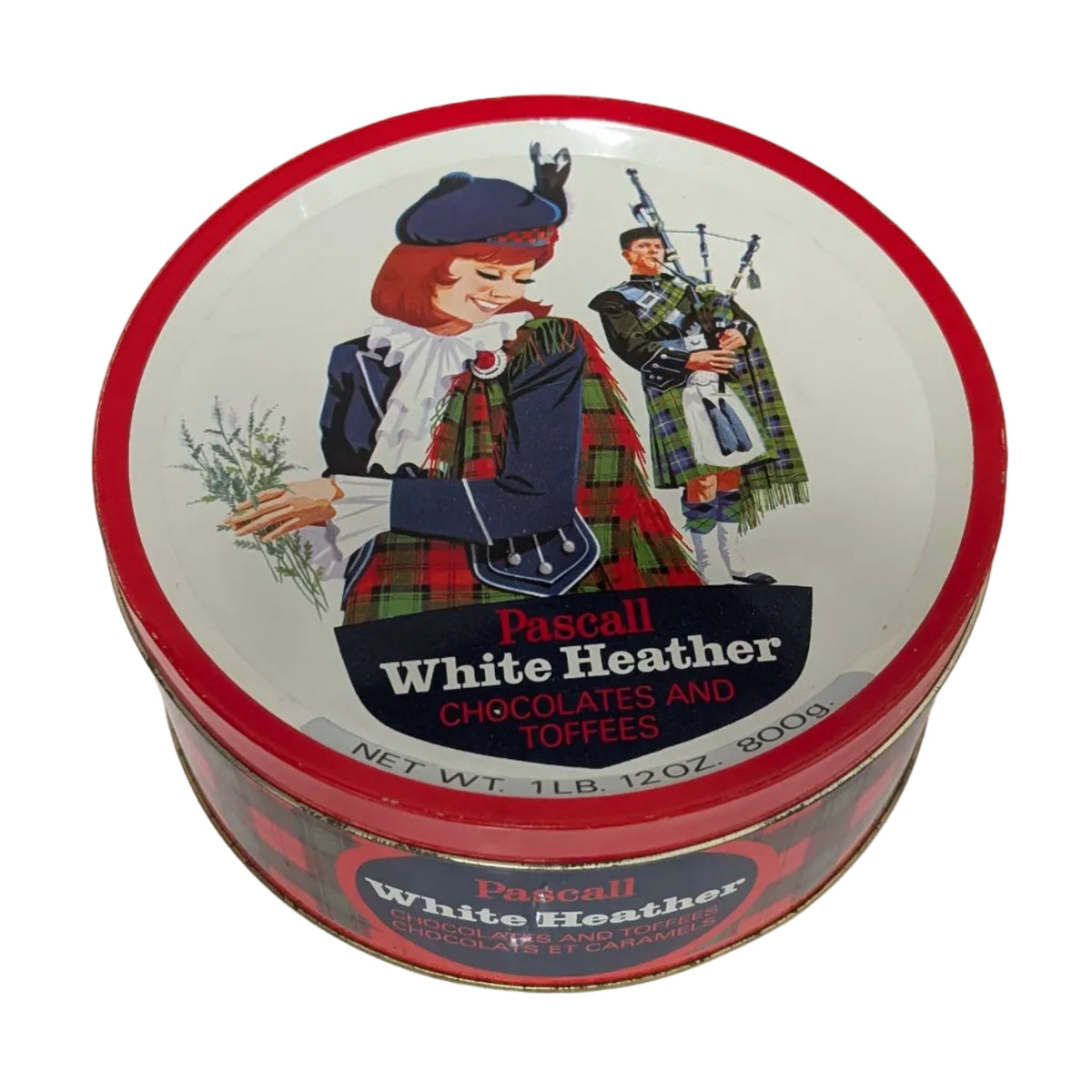 Vintage Pascall White Heather Chocolates & Toffees Tin