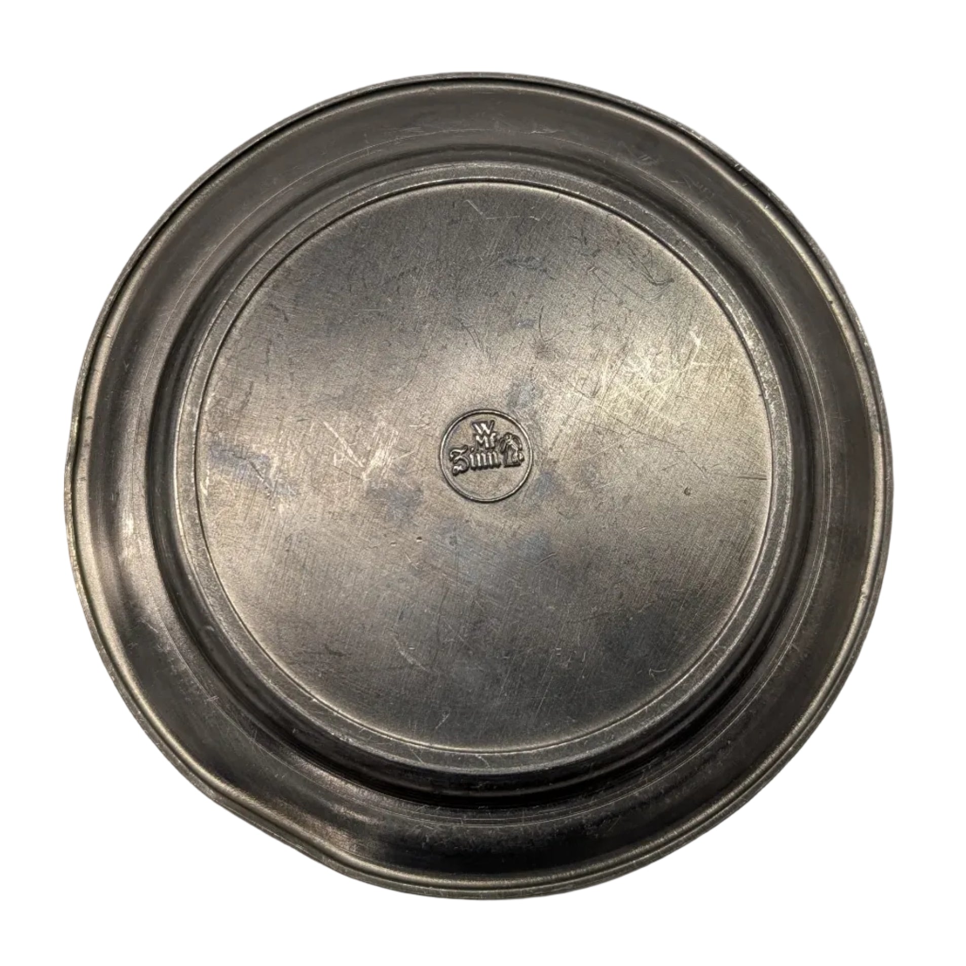 Vintage Pewter Plate "In The Attic" by Carl Spitzweg