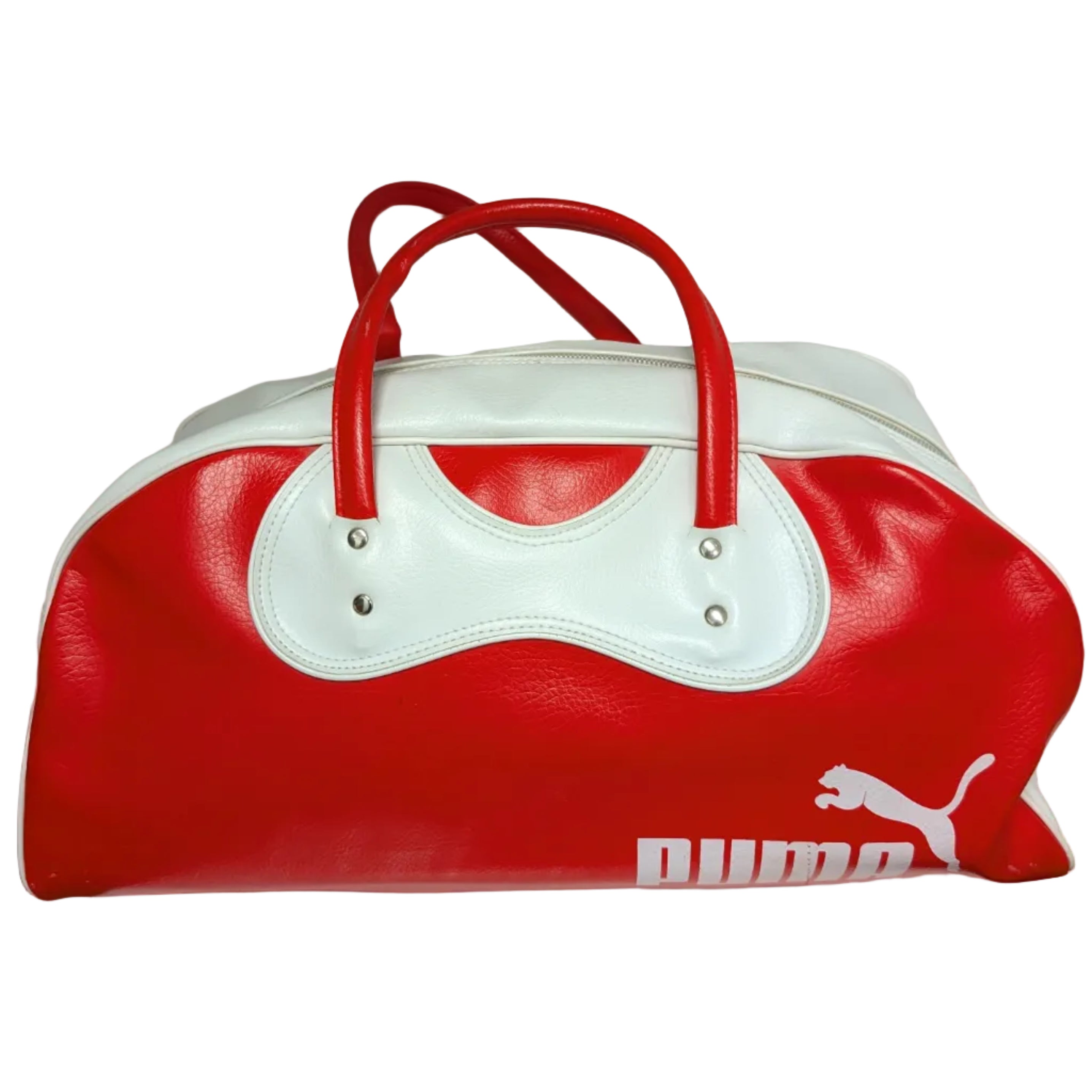 Vintage Puma Faux Leather Duffle/Gym Bag