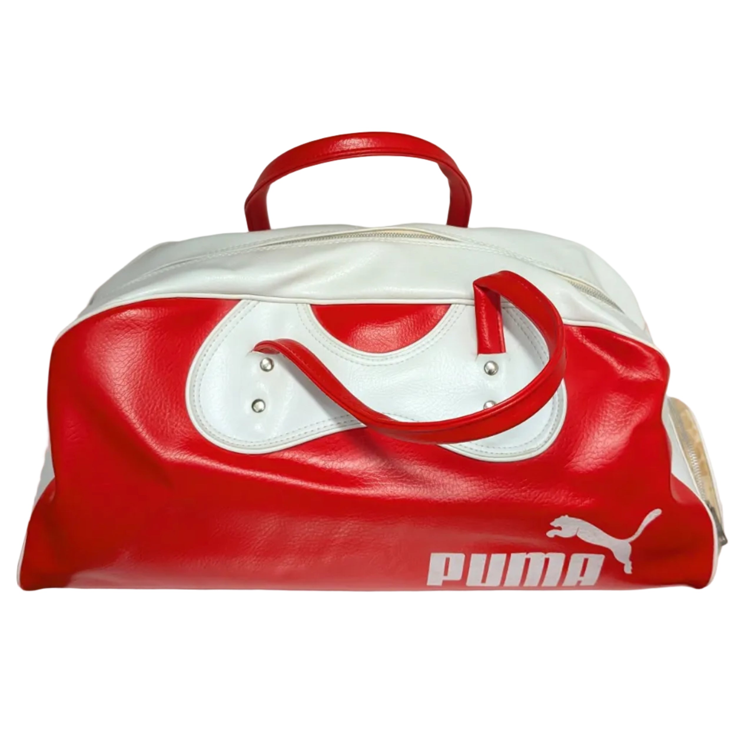 Vintage Puma Faux Leather Duffle/Gym Bag