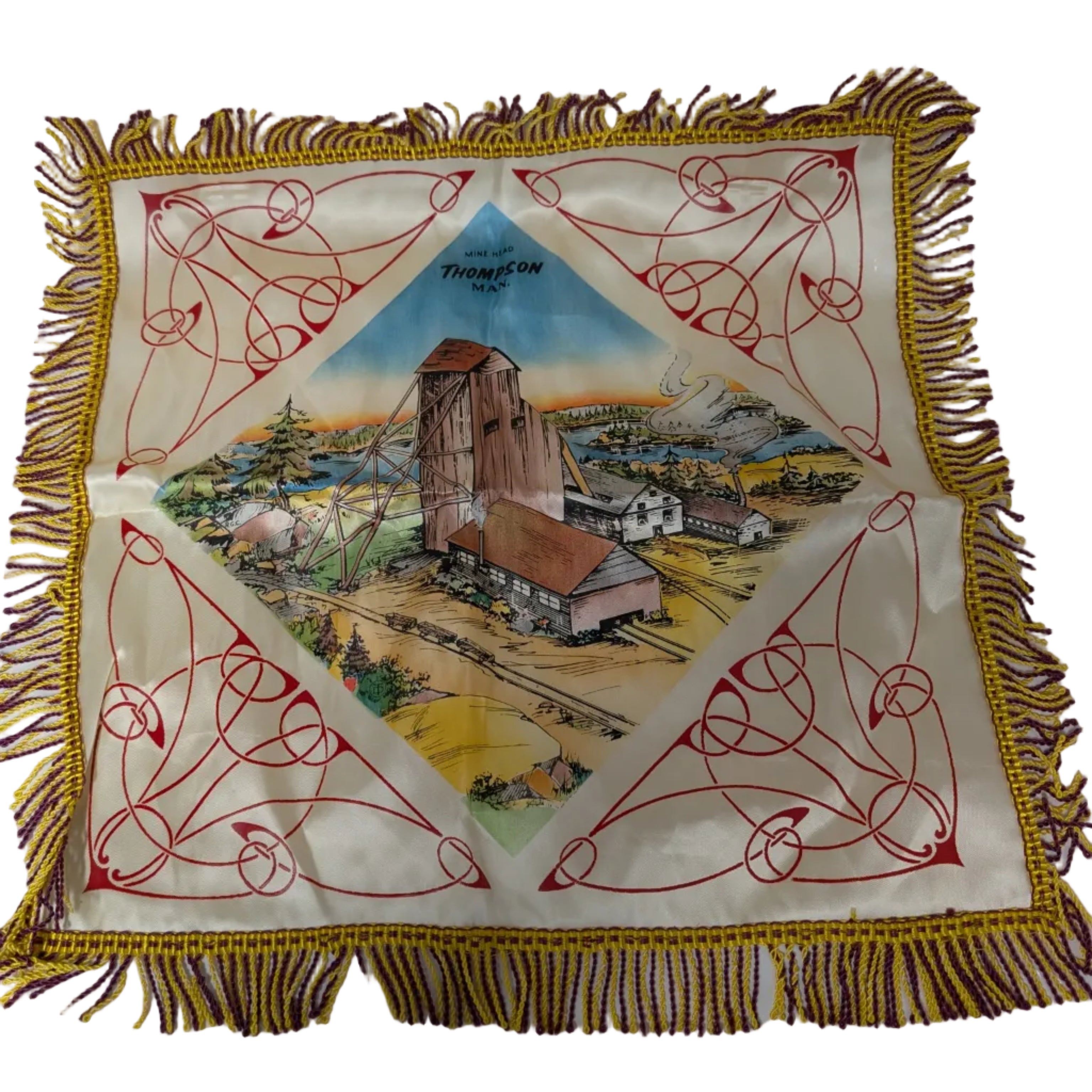 Vintage Satin Cushion Cover - Thompson, Manitoba