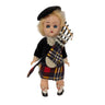 Vintage Souvenir Scottish Plastic Doll - Girl with Bagpipes