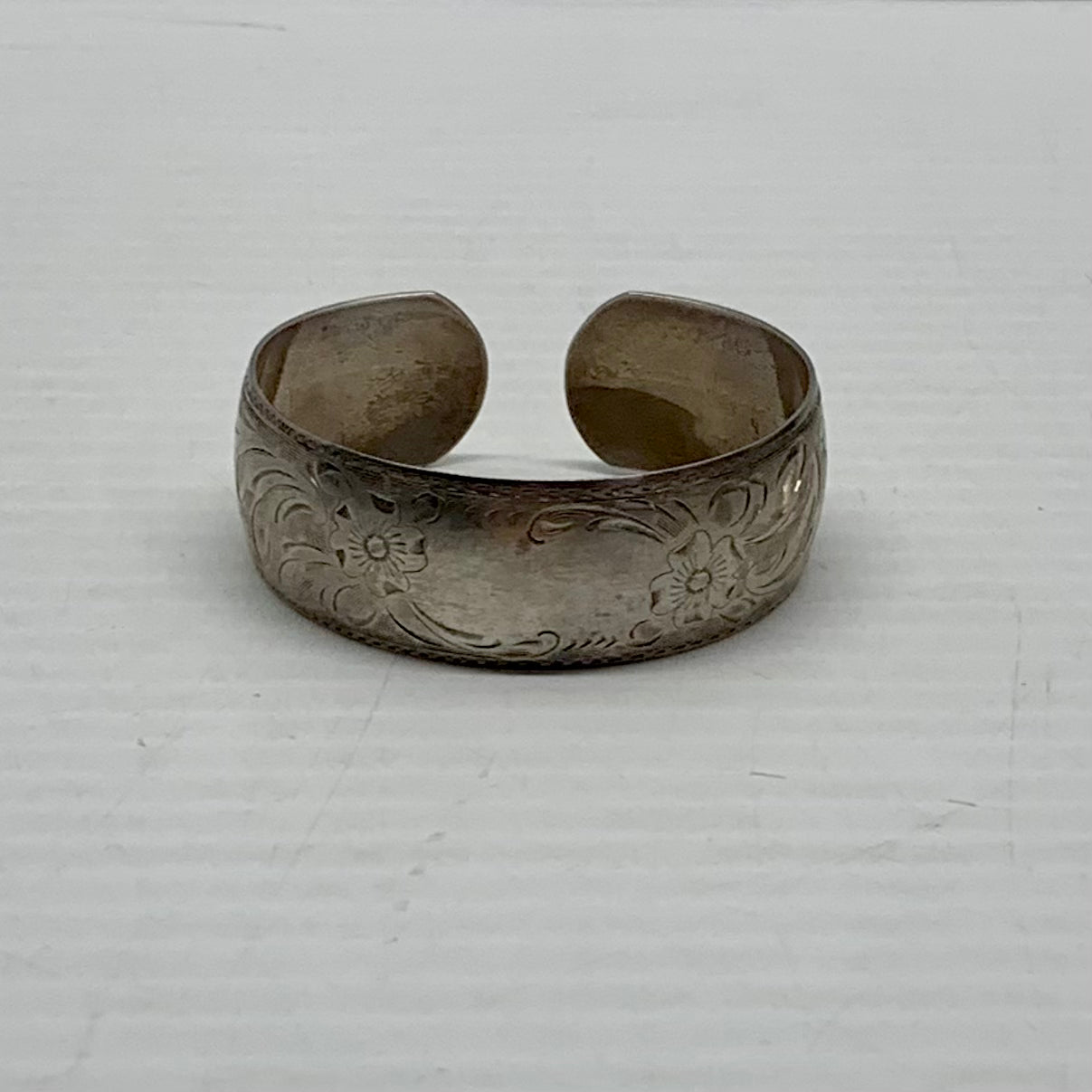 Vintage Sterling Silver Engraved Cuff