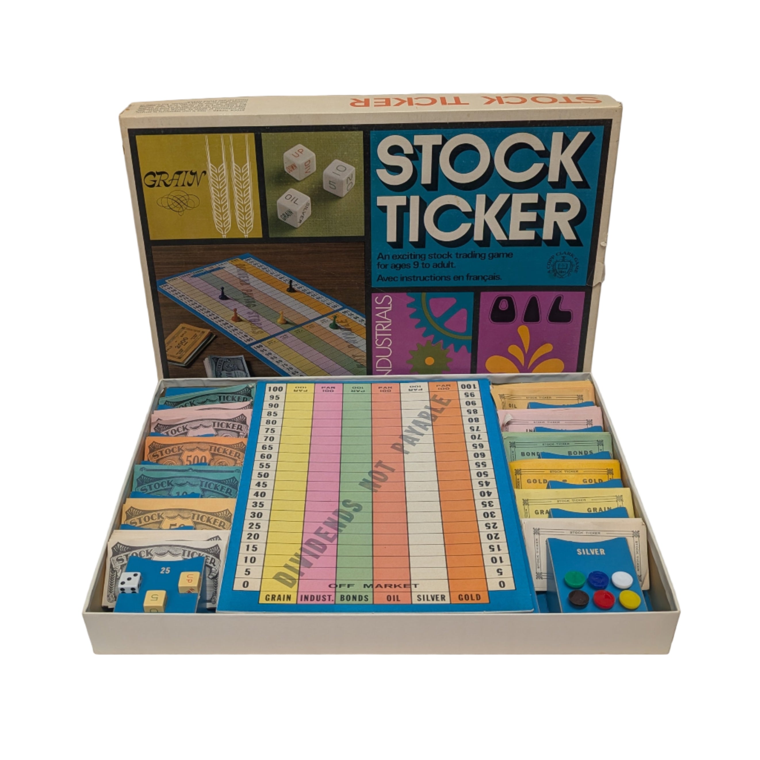 Vintage Stock Ticker Board Game