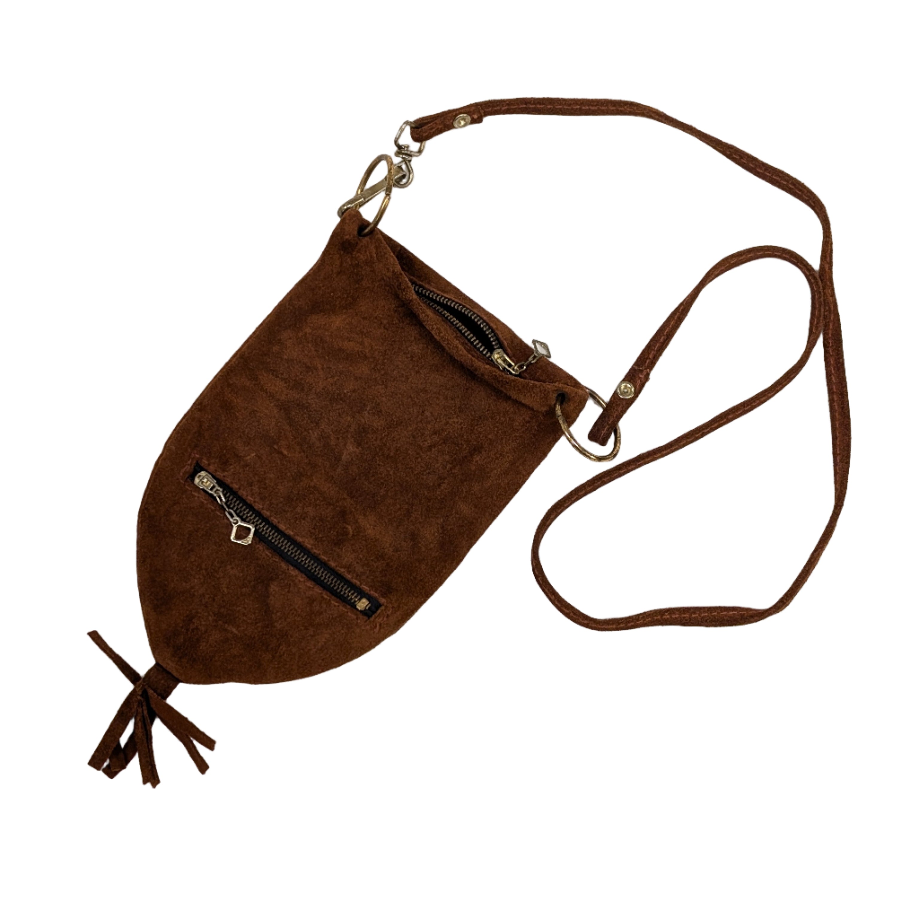 Vintage Suede Over the Shoulder Pouch