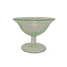Vintage Uranium Crackle Glass Sherbet Bowl