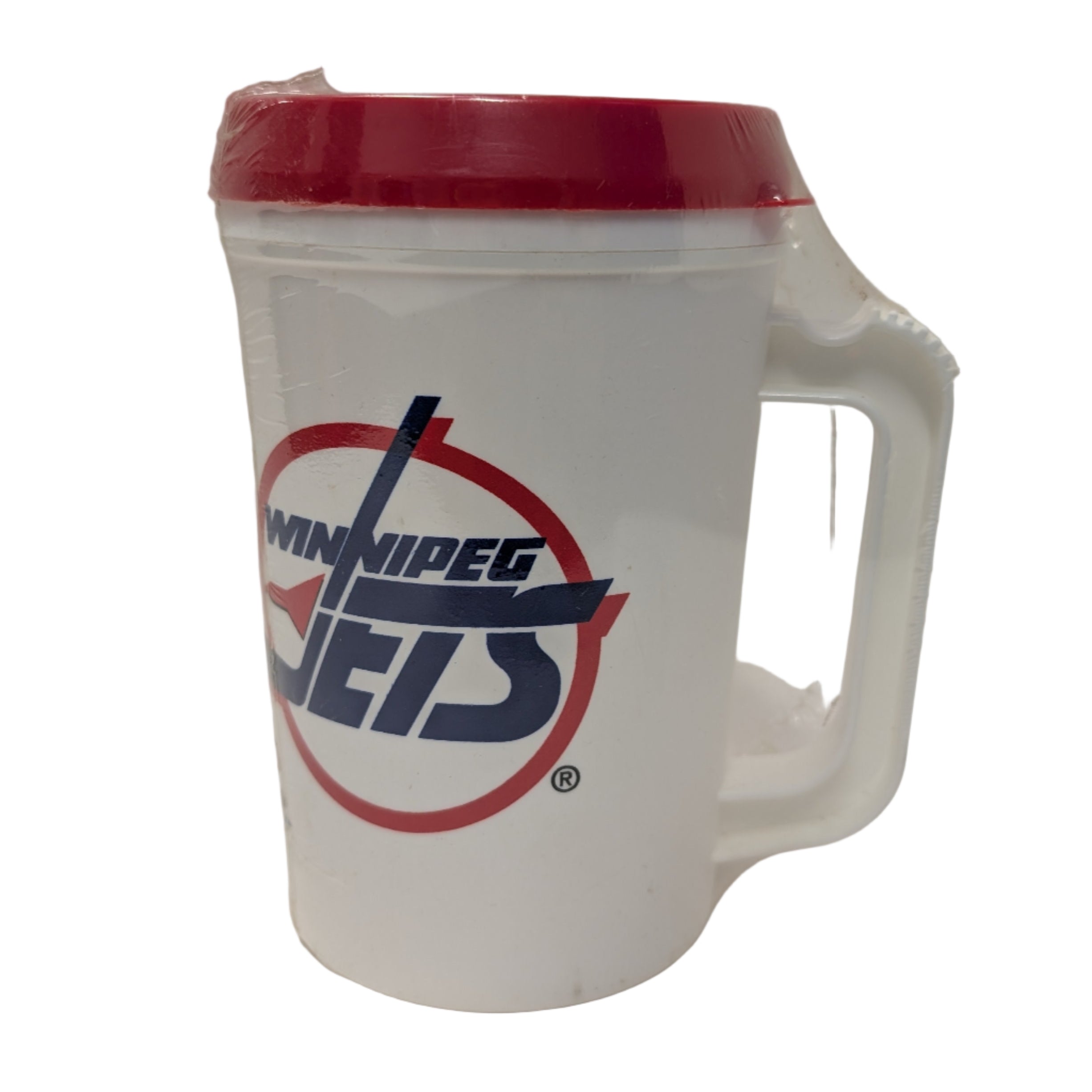 Vintage Winnipeg Jets Plastic Travel Mug