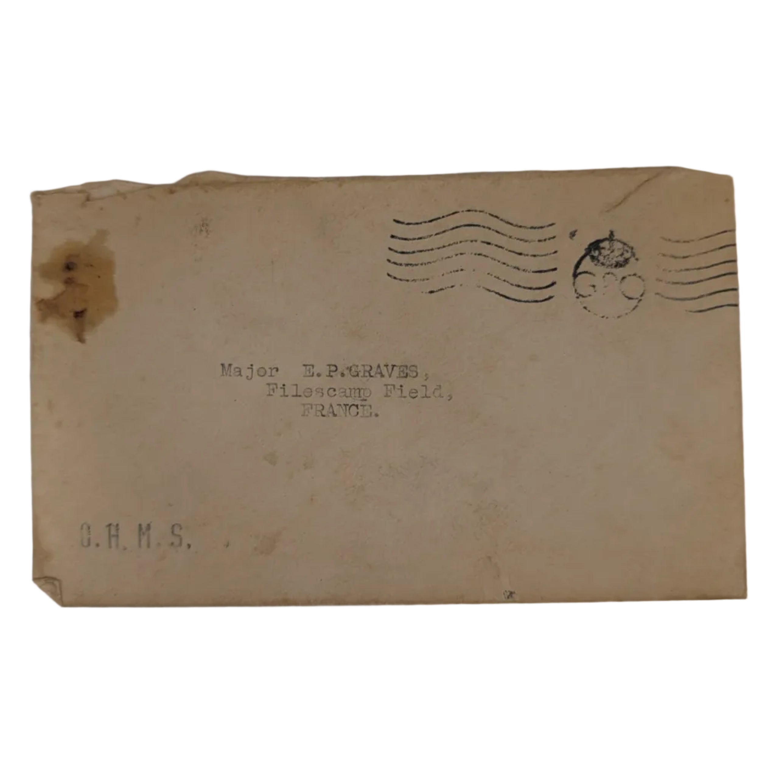 WW1 Envelope with Map Fragment