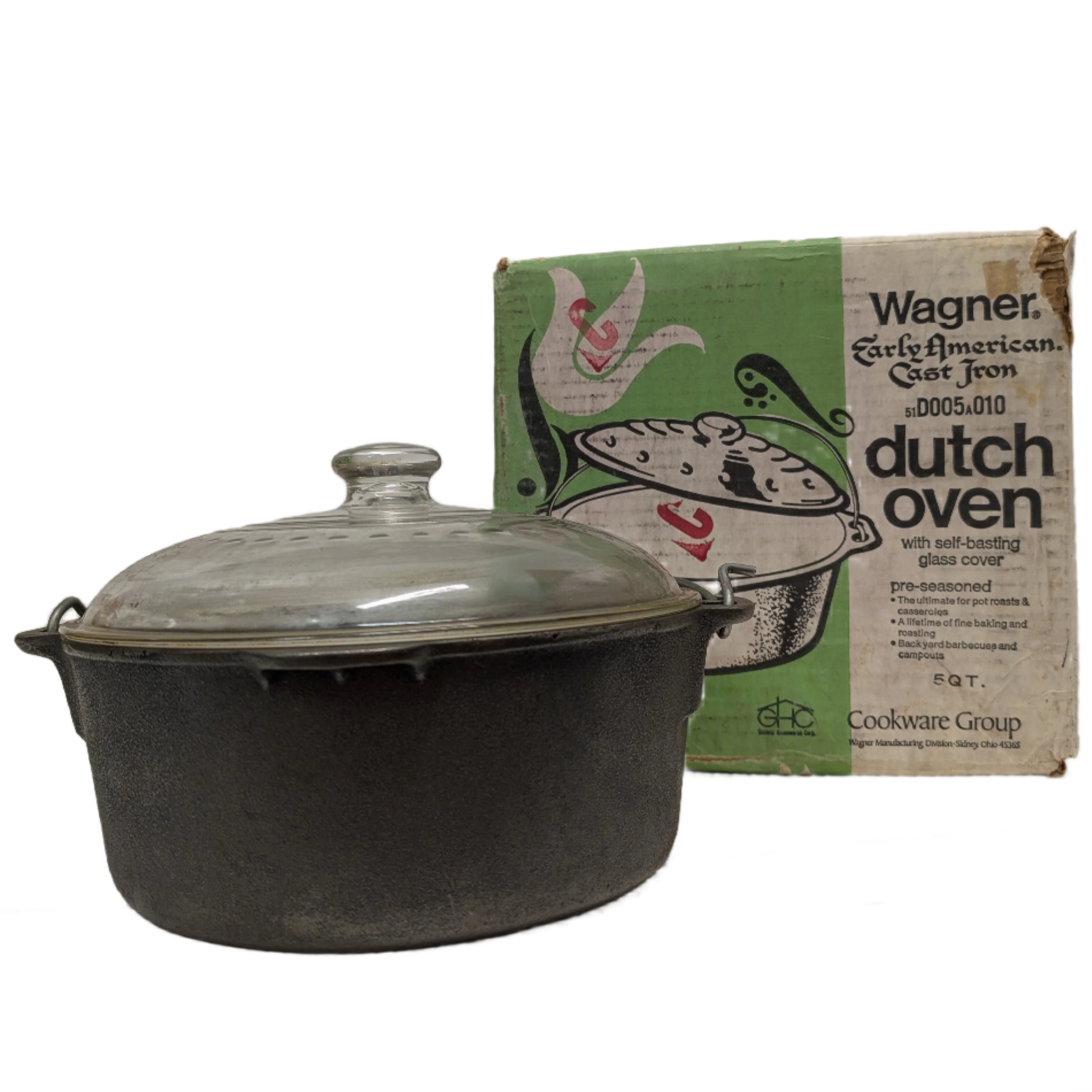 Wagner Dutch Oven with Self-Basting Glass Cover