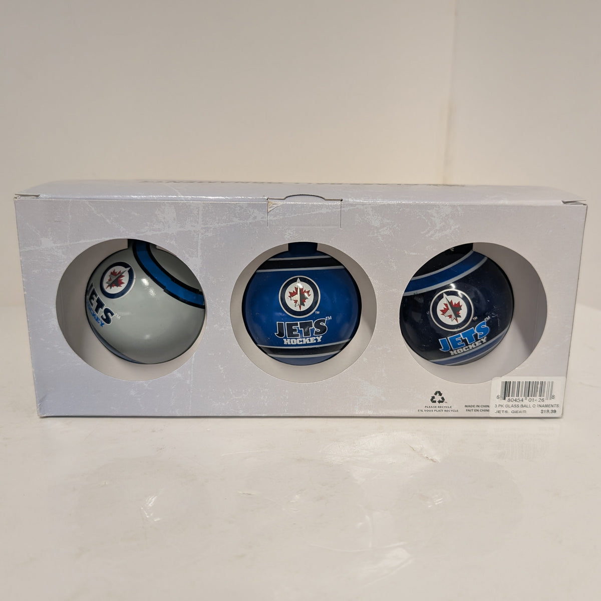Winnipeg Jets Glass Ball Ornaments – 3 Pack