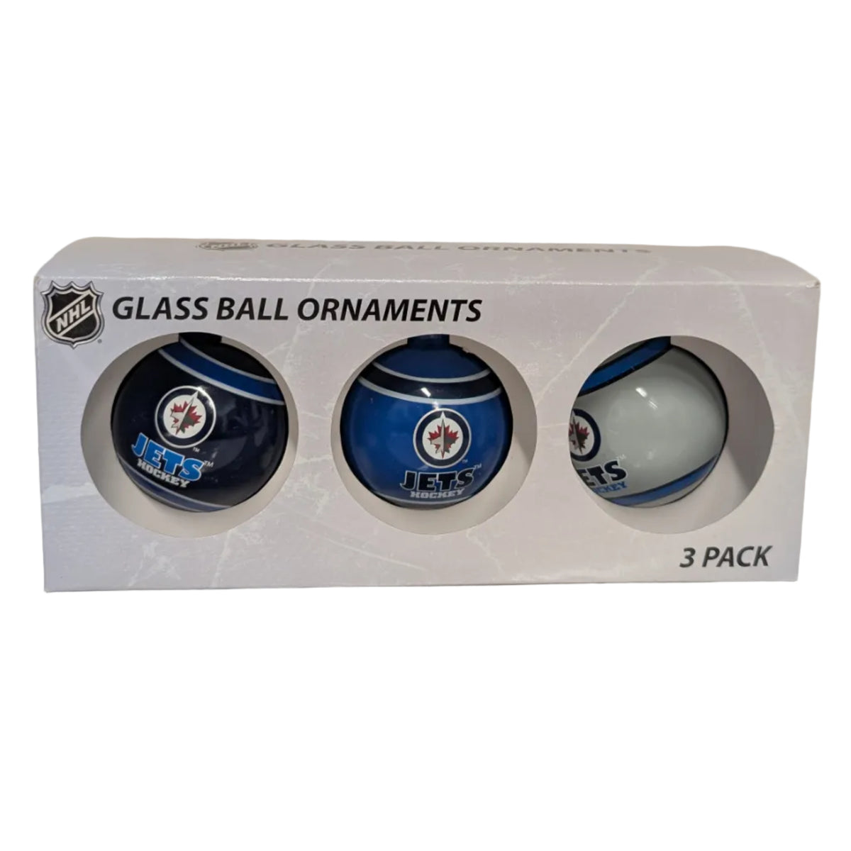 Winnipeg Jets Glass Ball Ornaments – 3 Pack