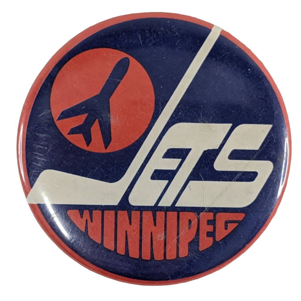 Vintage Winnipeg Jets Pinback Button 1970-80s