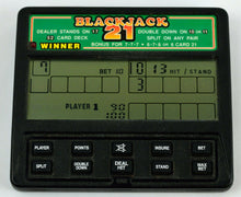 Load image into Gallery viewer, GO [same as Radio Shack] Blackjack 21 Portable Electronic Game LCD Black Model 60-2454
