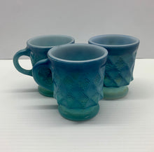 Load image into Gallery viewer, Blue Vintage Fire King Mugs (Set of 3)
