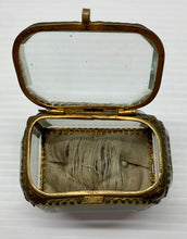 Load image into Gallery viewer, Victorian Glass Casket Jewellery Box
