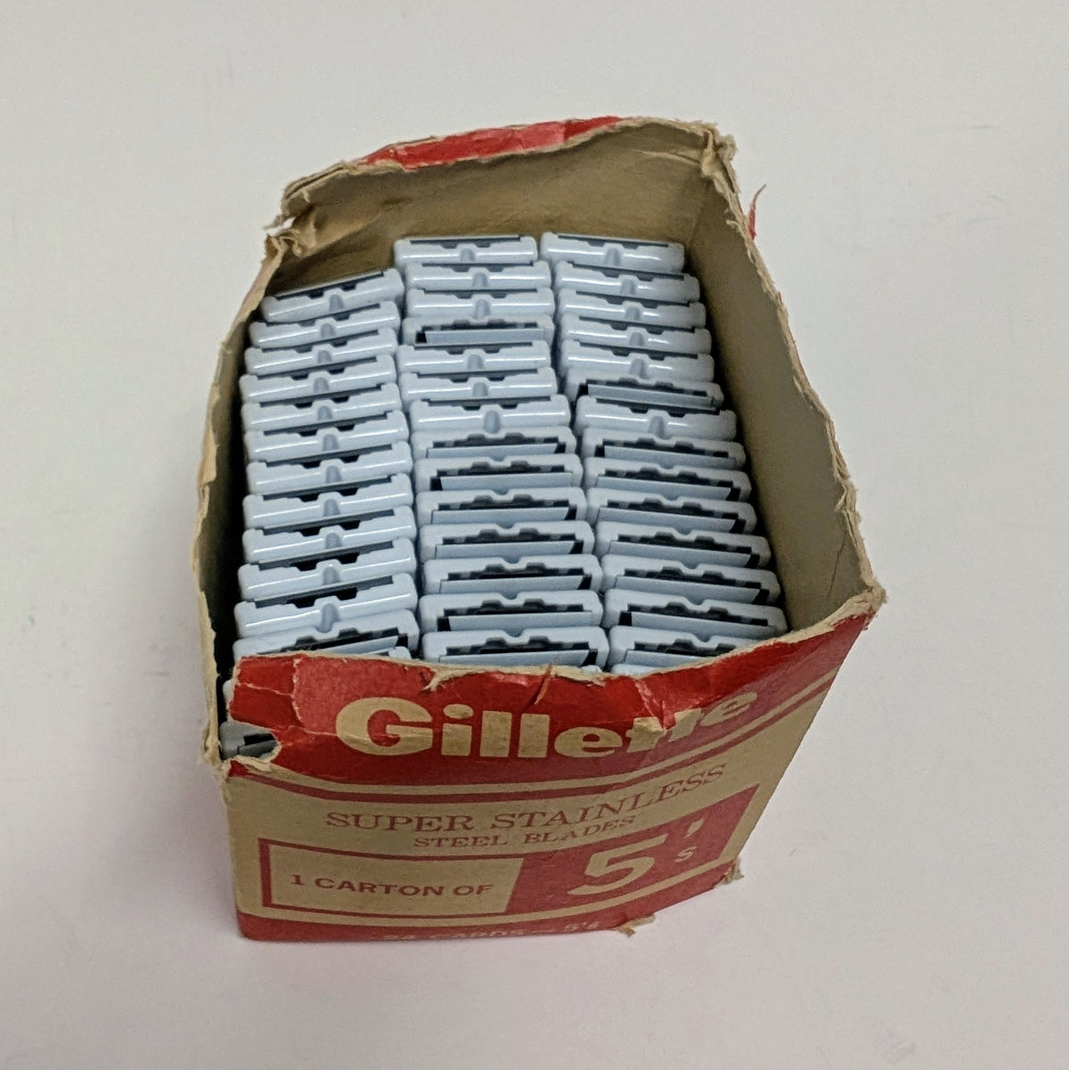 Gillette Ss Razor Vintage Gillette Super Stainless Razor Blades, 5 Blades in Metal Case ...