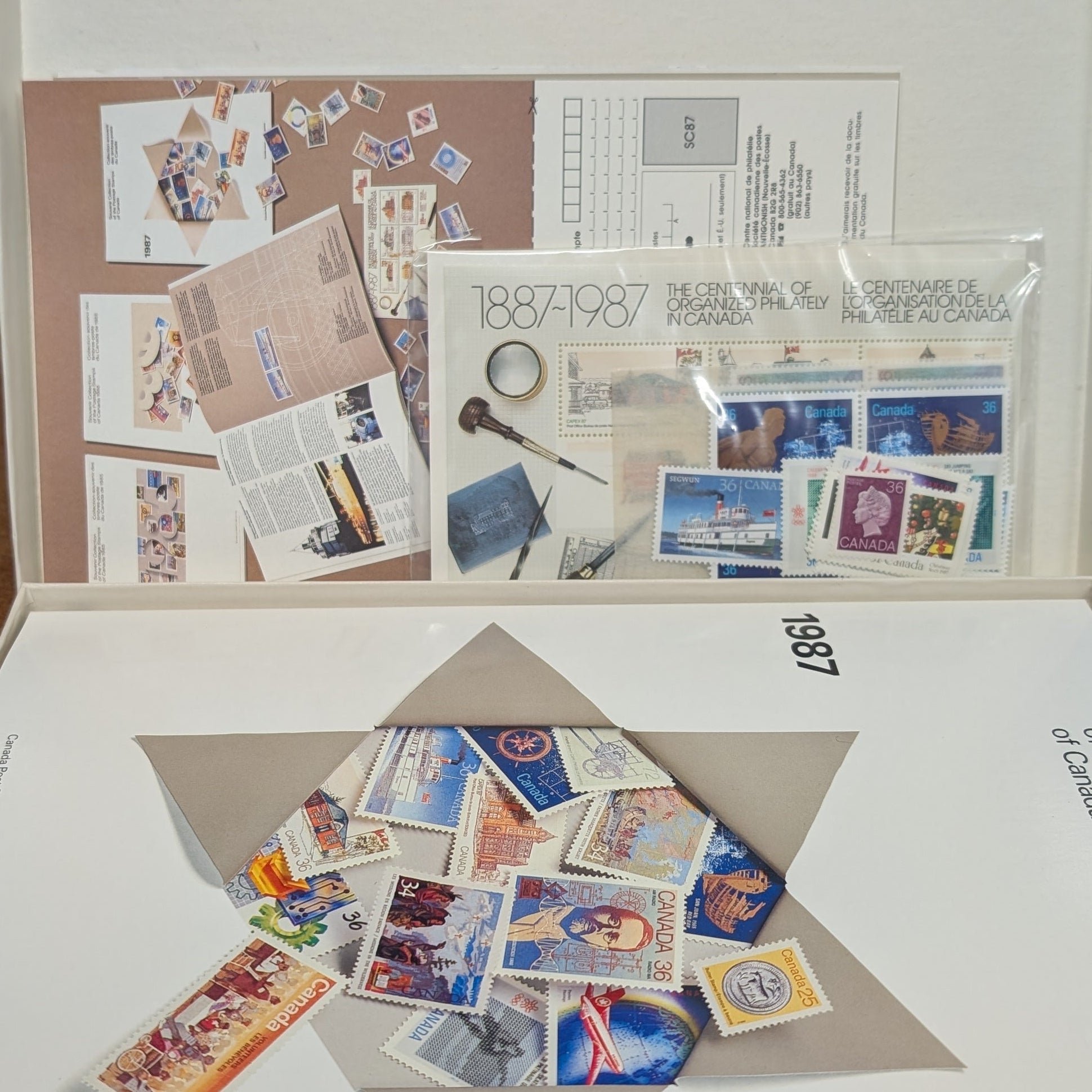 souvenir collection of postage stamps of canada 1987