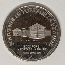 Load image into Gallery viewer, 1975 Republic of Manitoba Portage la Prairie Souvenir Coin
