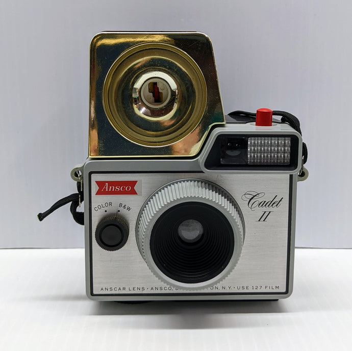 Vintage 1960's Ansco Cadet II Camera with Case and Flash Unit