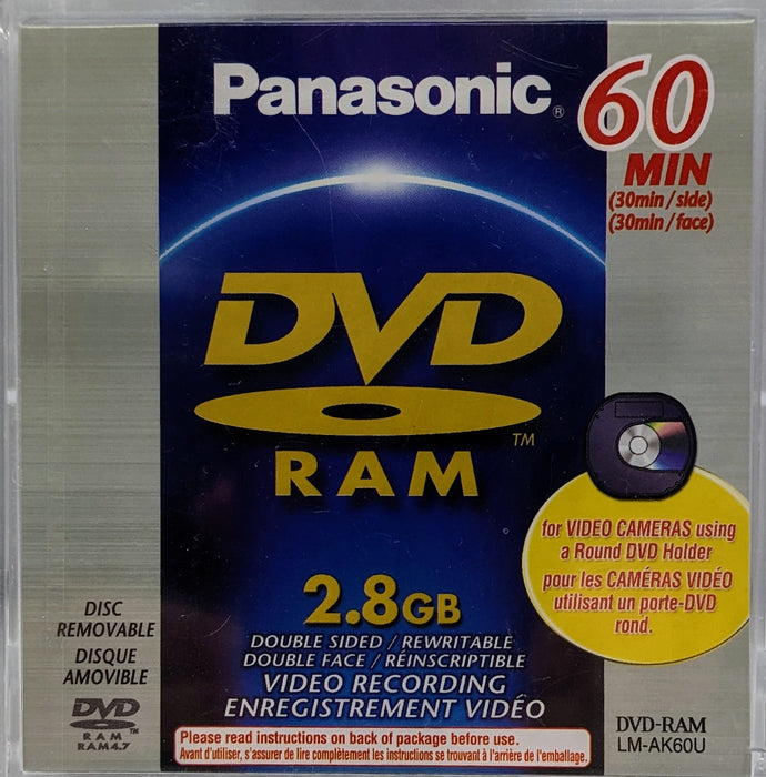 Panasonic DVD-RAM 2,8 Go 60 MIN [Neuf/Scellé]