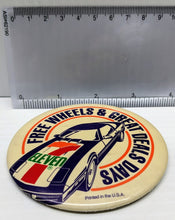 Load image into Gallery viewer, 80s 7-Eleven Free Wheels &amp; Great Deals Days Badge
