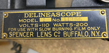 Load image into Gallery viewer, Vintage Spencer Lens Co. Delineascope Model I No.11366 Film Projector with Working Bulb
