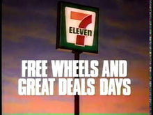 Load and play video in Gallery viewer, 80s 7-Eleven Free Wheels &amp; Great Deals Days Badge
