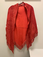 Load image into Gallery viewer, 70s Red Suede Shawl
