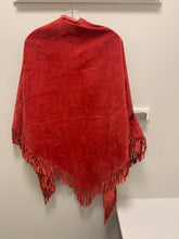 Load image into Gallery viewer, 70s Red Suede Shawl

