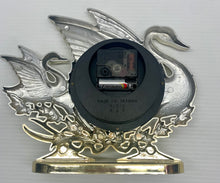 Load image into Gallery viewer, Vintage J.H. Quartz Plastic Swan Clock

