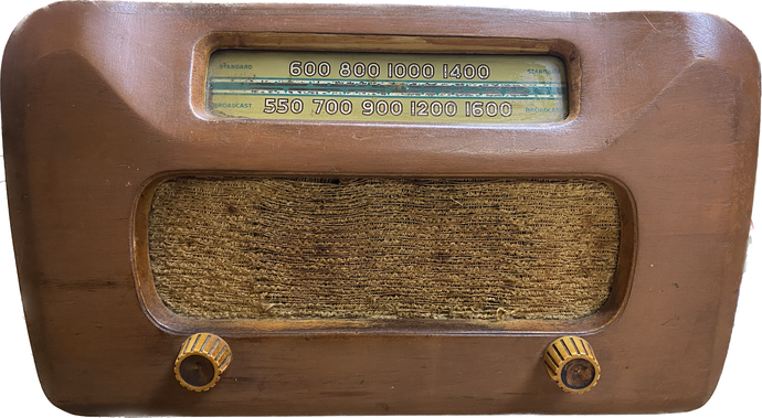Solid Wood Retro Art Deco Late 40's Philco Model 65 Tube Radio