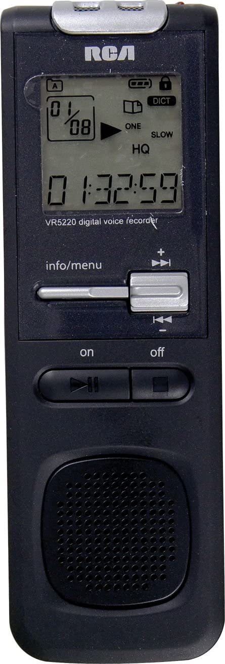 VR5320 400 Hours Digital Voice Recorder Built-in Flip-Out USB Connector - RCA