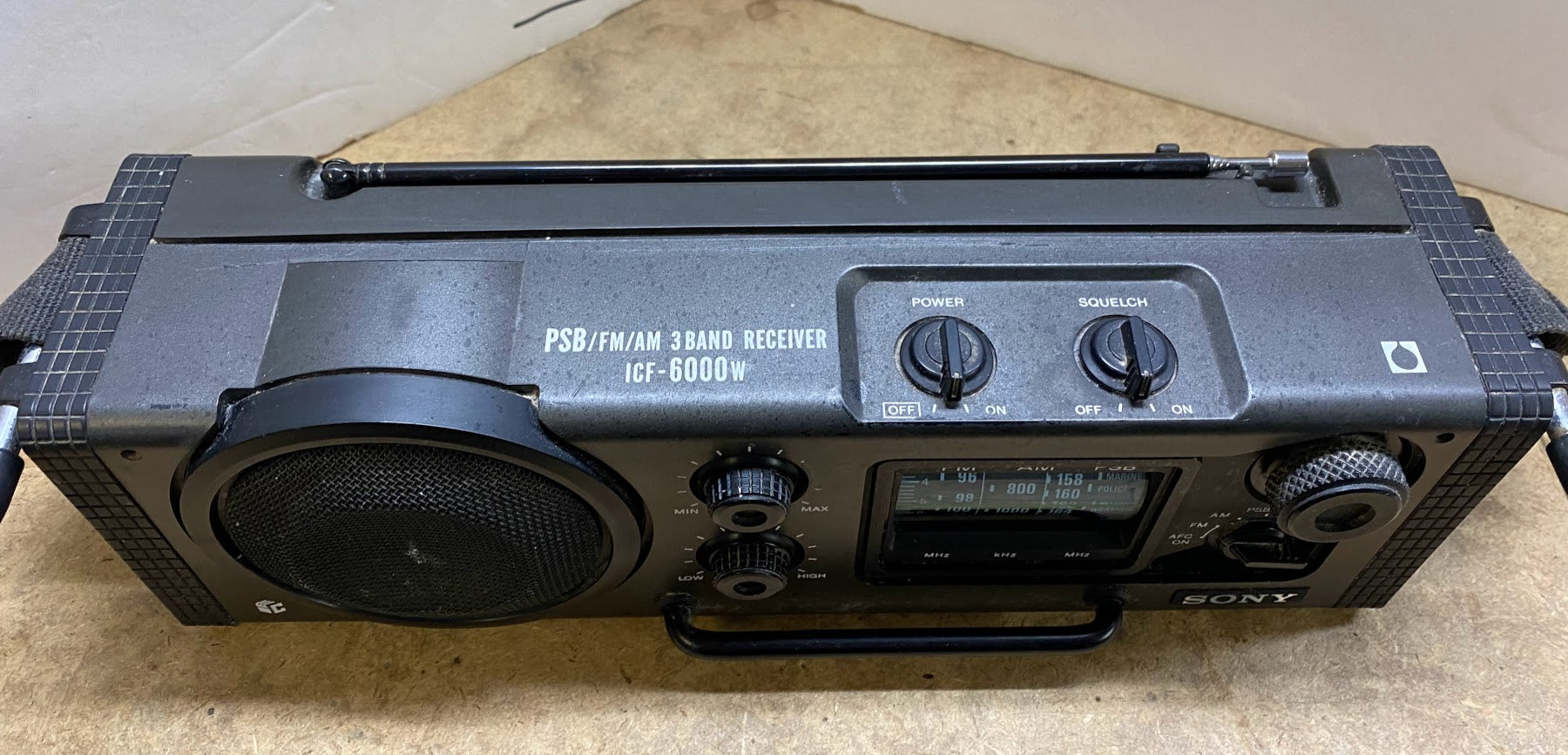 Sony ICF-6000W Vintage PSB/FM/AM Radio 3 Band Receiver - Portable